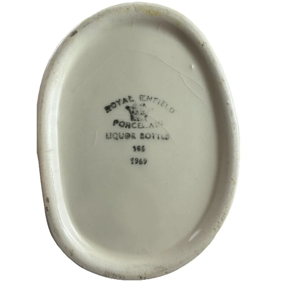 Vintage Royal Enfield Villain No 185 Porcelain Liquor‎ Decanter Kentucky Whiskey